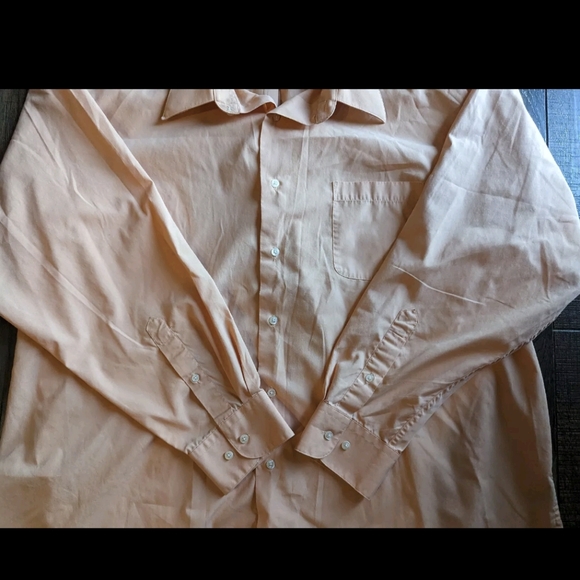 90s Vintage Colours By Alexander Julian Long Sleeve Button Down Shirt Peach 🍑 L - Picture 6 of 16